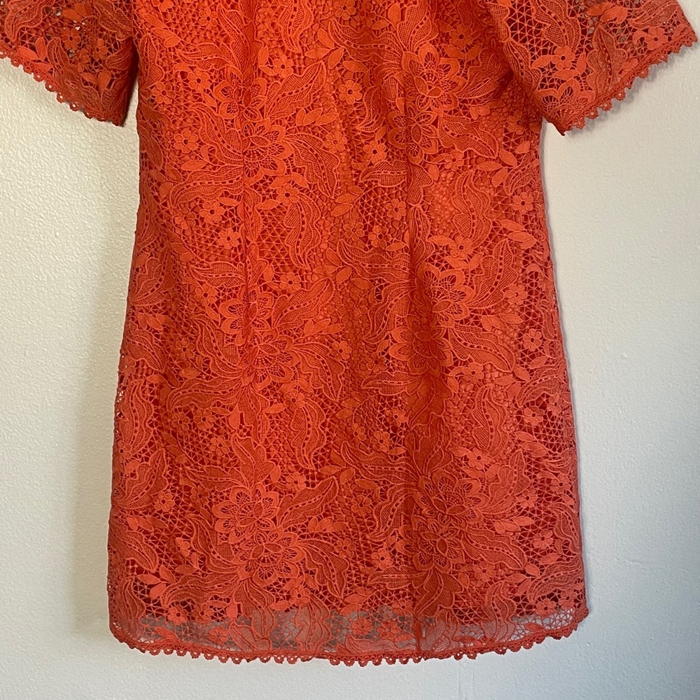 Amuse Society Coral Button-Down Lace Dress Size Small - Picture 7 of 9